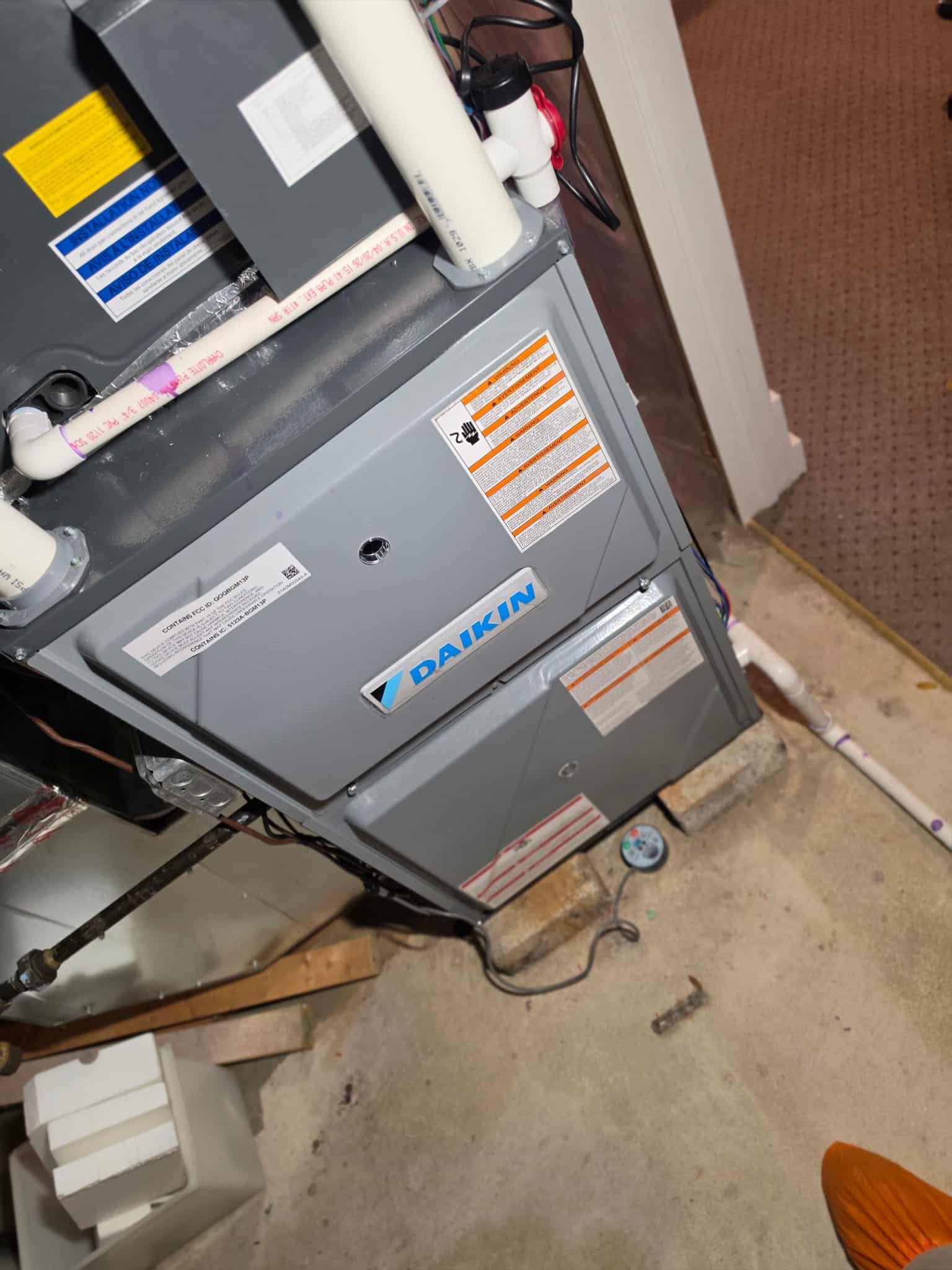 Central HVAC installation